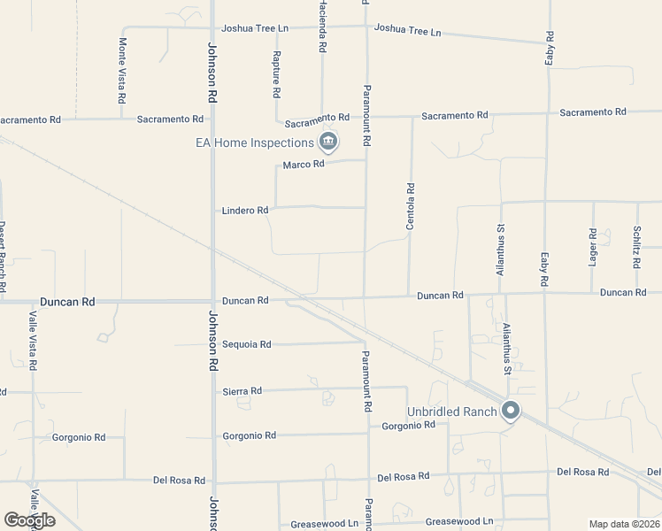 map of restaurants, bars, coffee shops, grocery stores, and more near 5225 Tokay Road in Phelan
