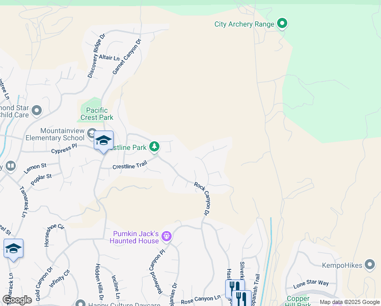 map of restaurants, bars, coffee shops, grocery stores, and more near 28870 Phantom Trail in Santa Clarita