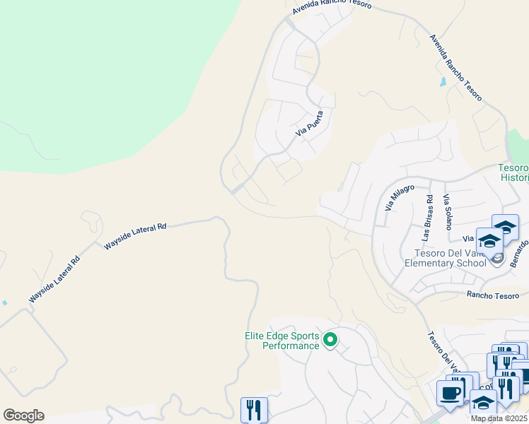 map of restaurants, bars, coffee shops, grocery stores, and more near 24494 Via el Balneario in Santa Clarita