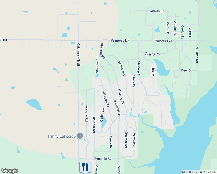 map of restaurants, bars, coffee shops, grocery stores, and more near 2436 B Zellner Road in Sulphur