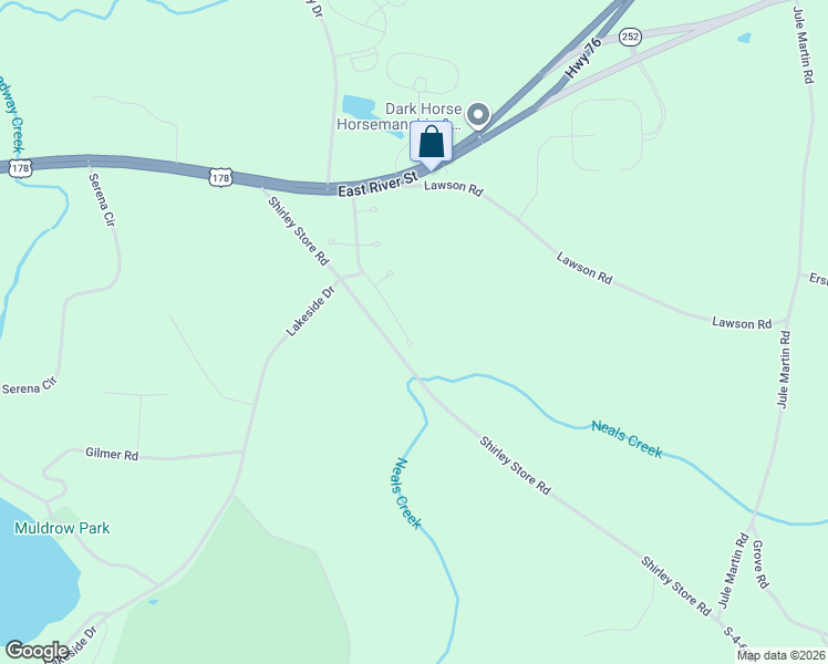 map of restaurants, bars, coffee shops, grocery stores, and more near 139 Hawk Ridge Dr in Anderson