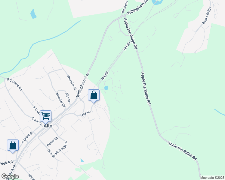 map of restaurants, bars, coffee shops, grocery stores, and more near Dakota Drive in Alto