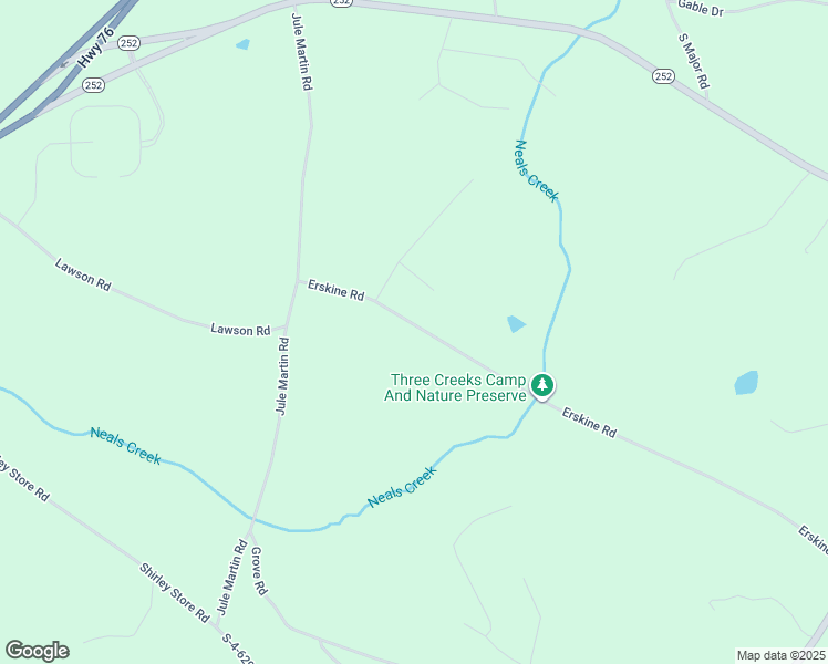 map of restaurants, bars, coffee shops, grocery stores, and more near 1104 Erskine Road in Anderson