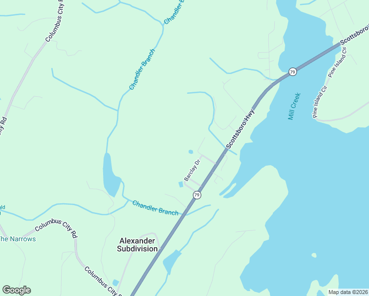 map of restaurants, bars, coffee shops, grocery stores, and more near 113 Pick Drive in Scottsboro