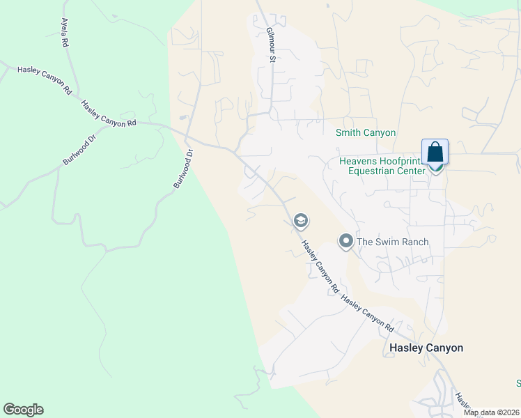 map of restaurants, bars, coffee shops, grocery stores, and more near 30602 Hasley Canyon Road in Castaic