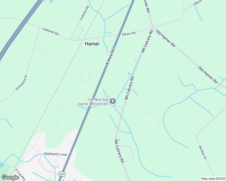 map of restaurants, bars, coffee shops, grocery stores, and more near 2019 Mount Calvary Road in Hamer