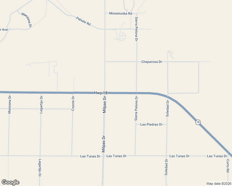 map of restaurants, bars, coffee shops, grocery stores, and more near California 18 in Apple Valley