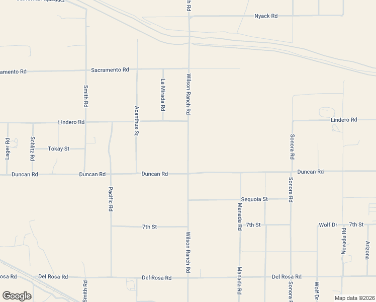 map of restaurants, bars, coffee shops, grocery stores, and more near Wilson Ranch Road in San Bernardino County