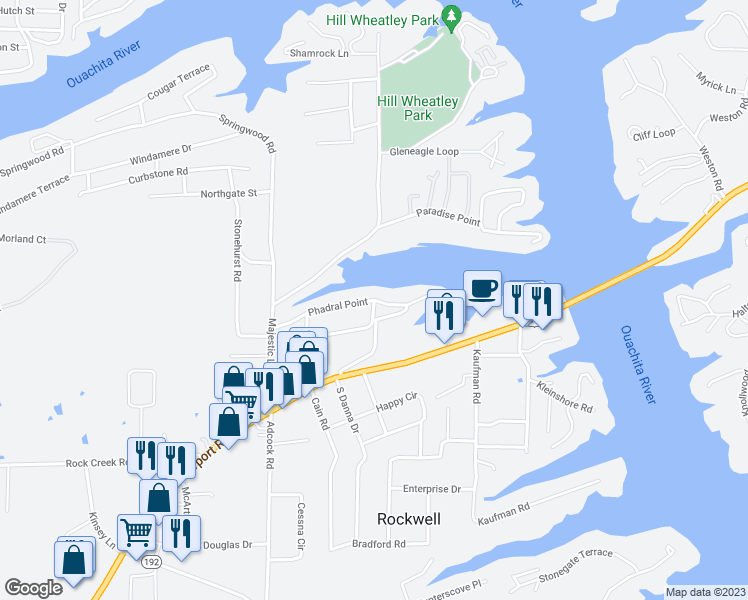 map of restaurants, bars, coffee shops, grocery stores, and more near 300 Phadral Point in Rockwell