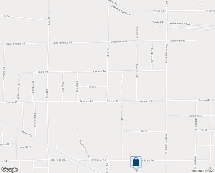 map of restaurants, bars, coffee shops, grocery stores, and more near Tokay Street in Phelan