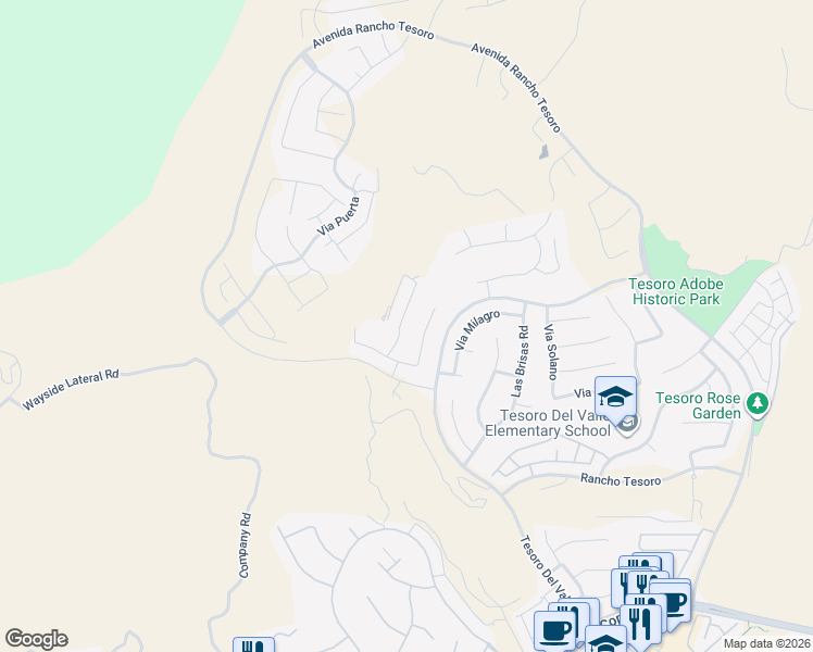 map of restaurants, bars, coffee shops, grocery stores, and more near 29336 Madeira Lane in Santa Clarita
