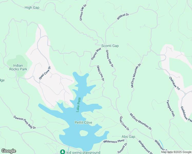 map of restaurants, bars, coffee shops, grocery stores, and more near Mallard Cove Circle in Dawson County
