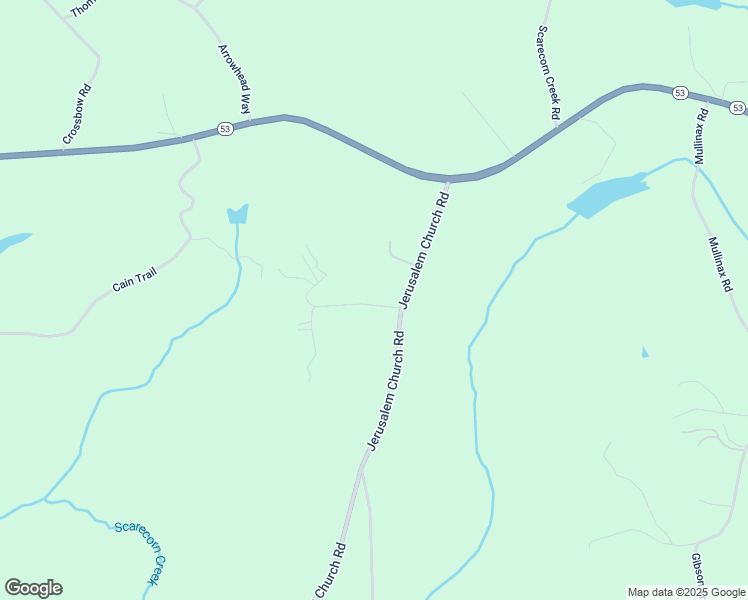 map of restaurants, bars, coffee shops, grocery stores, and more near 0 Jerusalem Farms Drive in Jasper