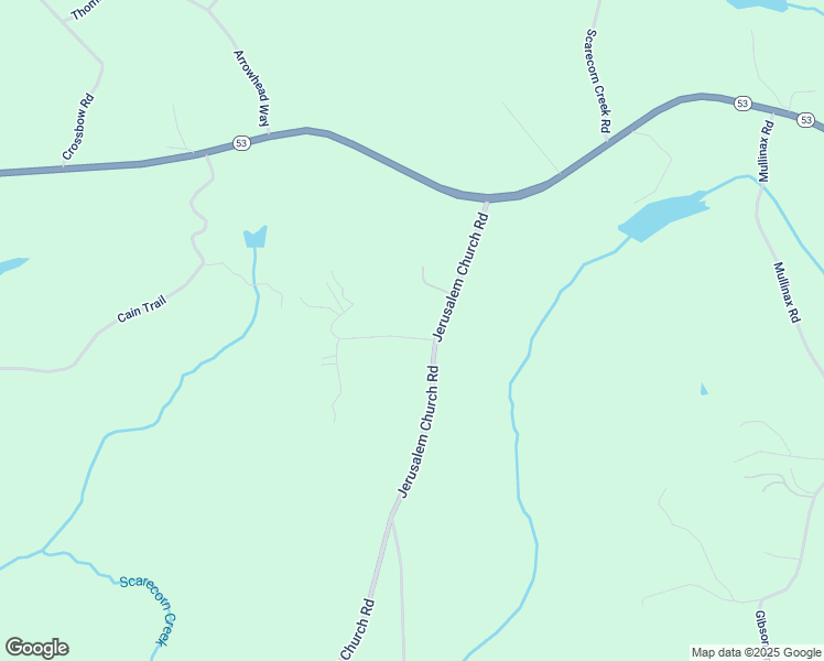 map of restaurants, bars, coffee shops, grocery stores, and more near 0 Jerusalem Farms Drive in Jasper