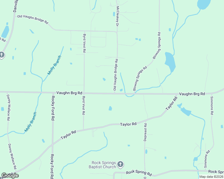 map of restaurants, bars, coffee shops, grocery stores, and more near 14 Old Vaughn Bridge Road in Hartselle