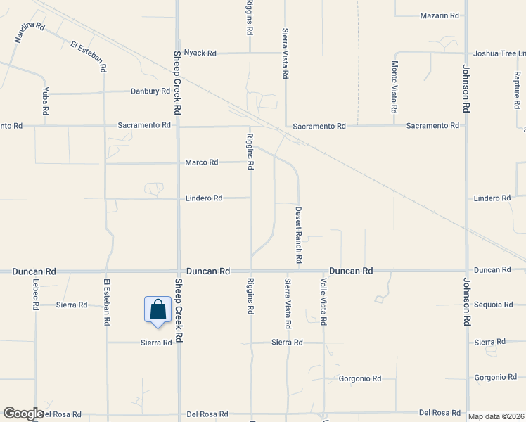 map of restaurants, bars, coffee shops, grocery stores, and more near 12253 Riggins Road in Phelan