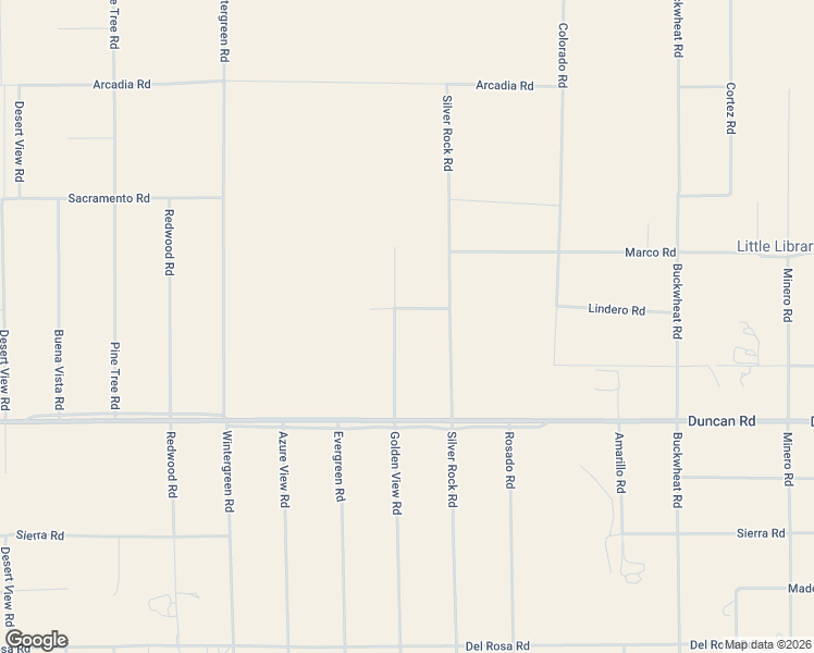 map of restaurants, bars, coffee shops, grocery stores, and more near 12285 Golden View Road in Pinon Hills