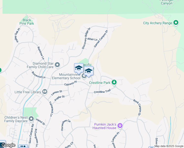 map of restaurants, bars, coffee shops, grocery stores, and more near 28996 Garnet Canyon Drive in Santa Clarita