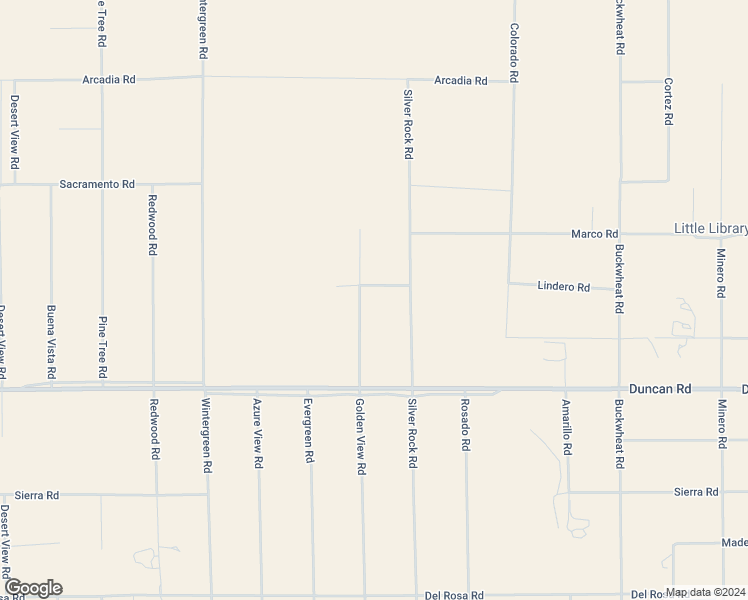 map of restaurants, bars, coffee shops, grocery stores, and more near 12285 Golden View Road in Pinon Hills