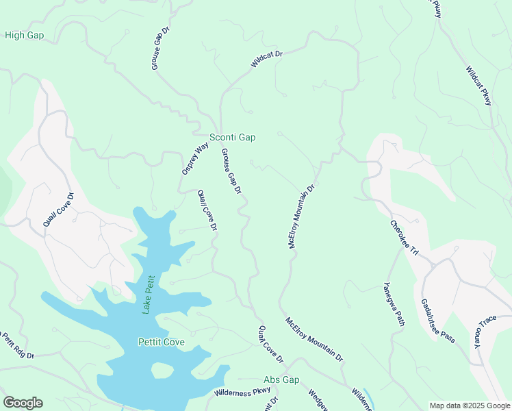 map of restaurants, bars, coffee shops, grocery stores, and more near 396 Grouse Gap Drive in Jasper