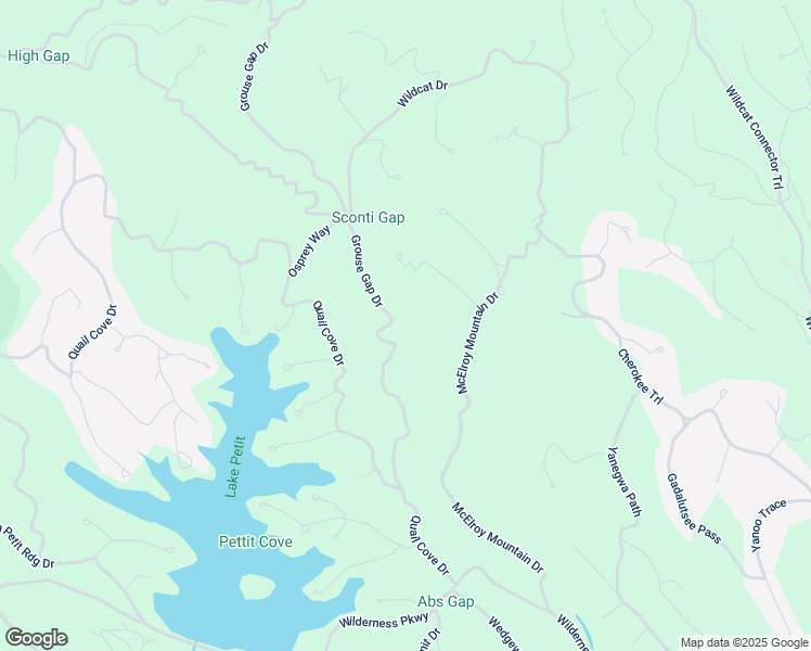 map of restaurants, bars, coffee shops, grocery stores, and more near 396 Grouse Gap Drive in Jasper