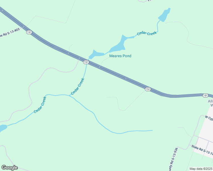 map of restaurants, bars, coffee shops, grocery stores, and more near 23458 South Carolina 151 in McBee