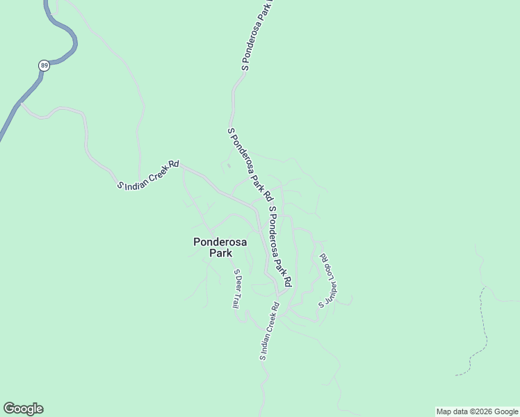 map of restaurants, bars, coffee shops, grocery stores, and more near 4608 South Ponderosa Park Road in Prescott