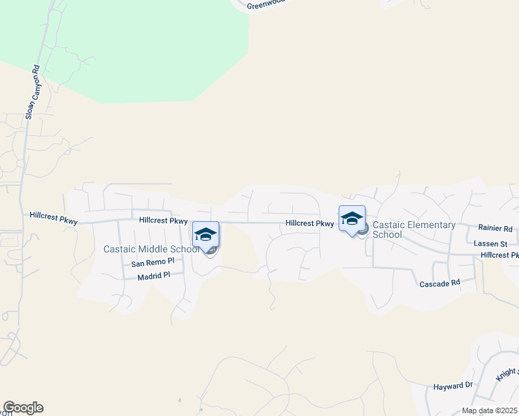 map of restaurants, bars, coffee shops, grocery stores, and more near 28761 Ponderosa Street in Castaic