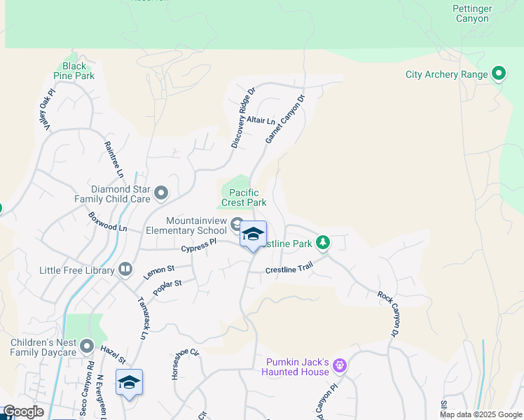 map of restaurants, bars, coffee shops, grocery stores, and more near 28996 Garnet Canyon Drive in Santa Clarita