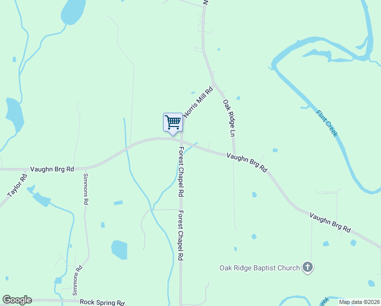map of restaurants, bars, coffee shops, grocery stores, and more near 2630 Vaughn Bridge Road in Hartselle