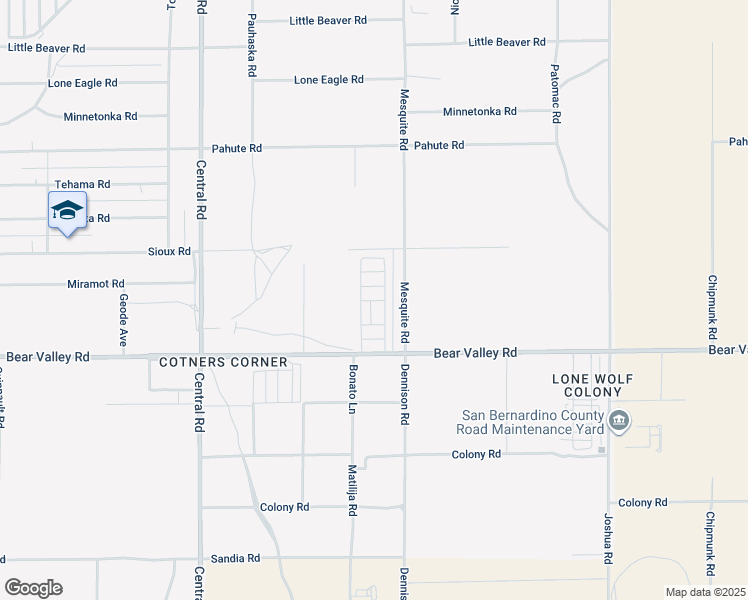 map of restaurants, bars, coffee shops, grocery stores, and more near 22838 Bear Valley Road in Apple Valley