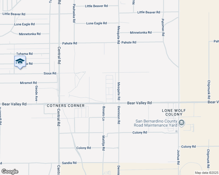 map of restaurants, bars, coffee shops, grocery stores, and more near 22838 Bear Valley Road in Apple Valley