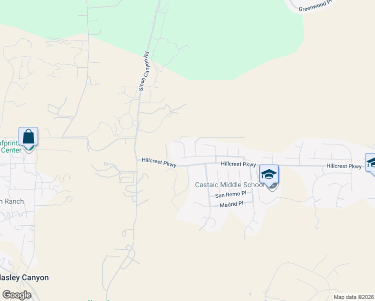 map of restaurants, bars, coffee shops, grocery stores, and more near 30514 Sorrento Place in Castaic