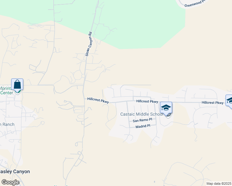 map of restaurants, bars, coffee shops, grocery stores, and more near 30514 Sorrento Place in Castaic