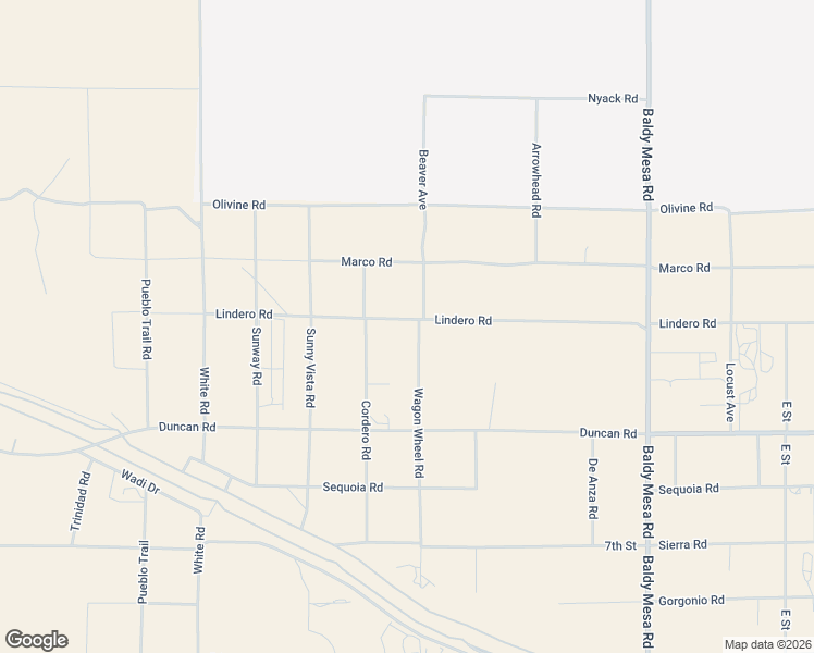 map of restaurants, bars, coffee shops, grocery stores, and more near 12282 Wagon Wheel Road in Victorville