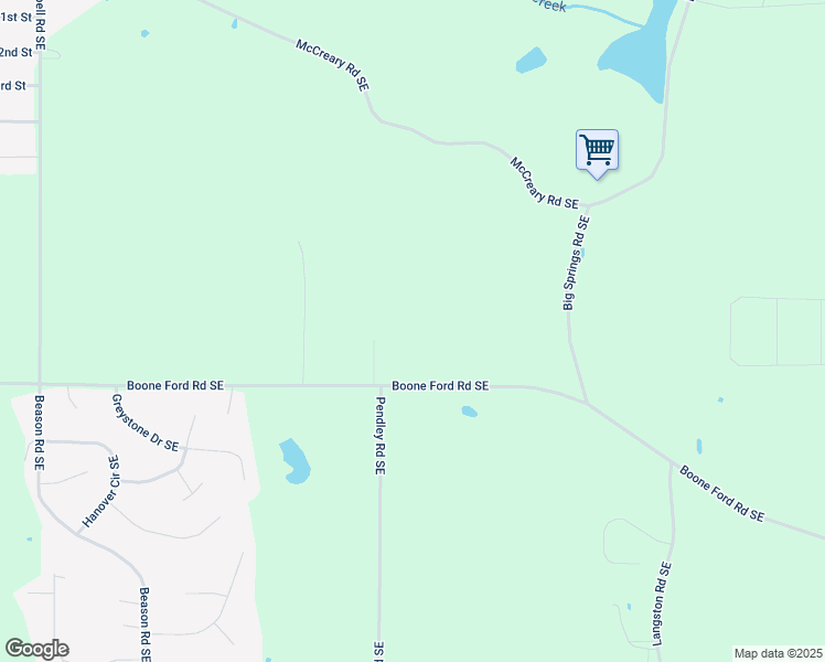 map of restaurants, bars, coffee shops, grocery stores, and more near 2583 Boone Ford Road Southeast in Calhoun