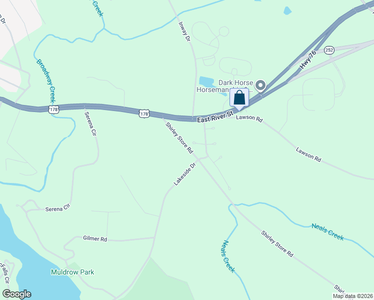 map of restaurants, bars, coffee shops, grocery stores, and more near 108 Soaring Hawk Court in Anderson