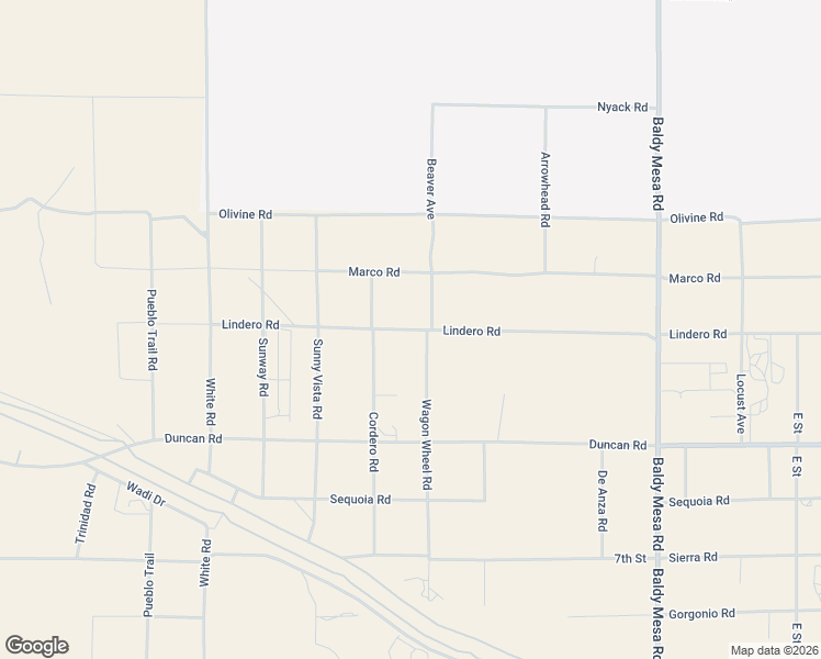 map of restaurants, bars, coffee shops, grocery stores, and more near 12282 Wagon Wheel Road in Victorville