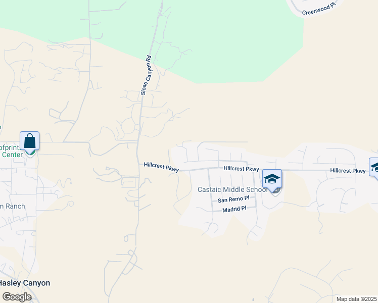 map of restaurants, bars, coffee shops, grocery stores, and more near 30533 Gibraltar Place in Castaic