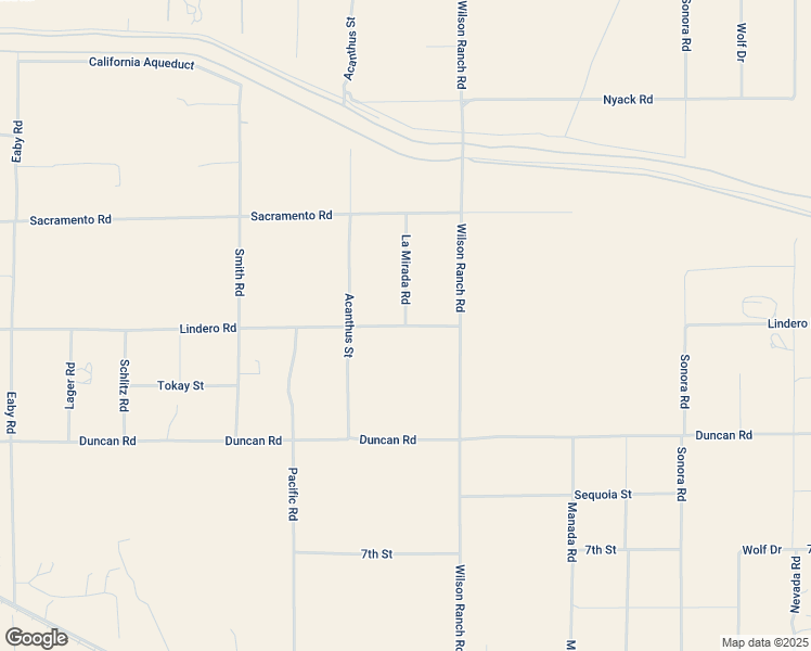 map of restaurants, bars, coffee shops, grocery stores, and more near La Mirada Road in Phelan