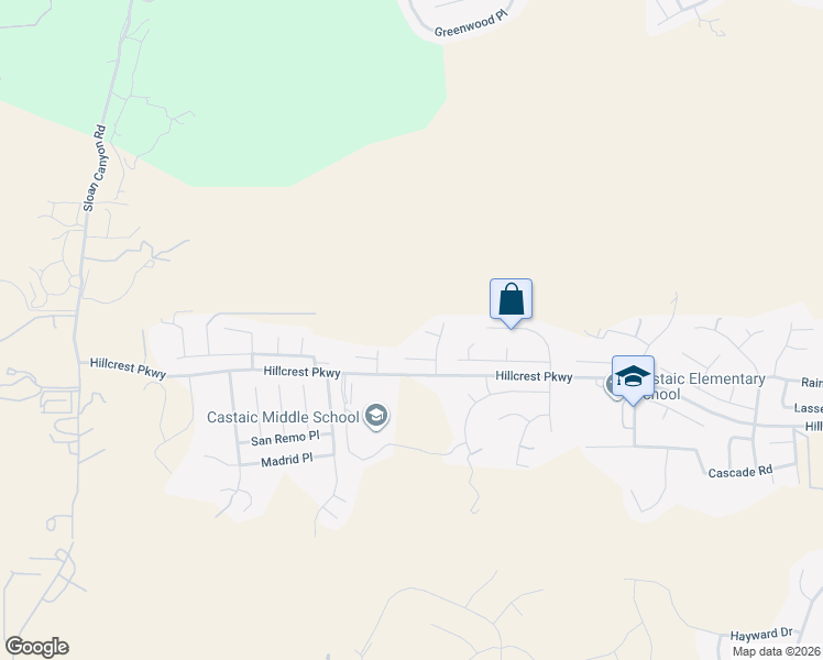 map of restaurants, bars, coffee shops, grocery stores, and more near 28814 Bonsai Court in Castaic
