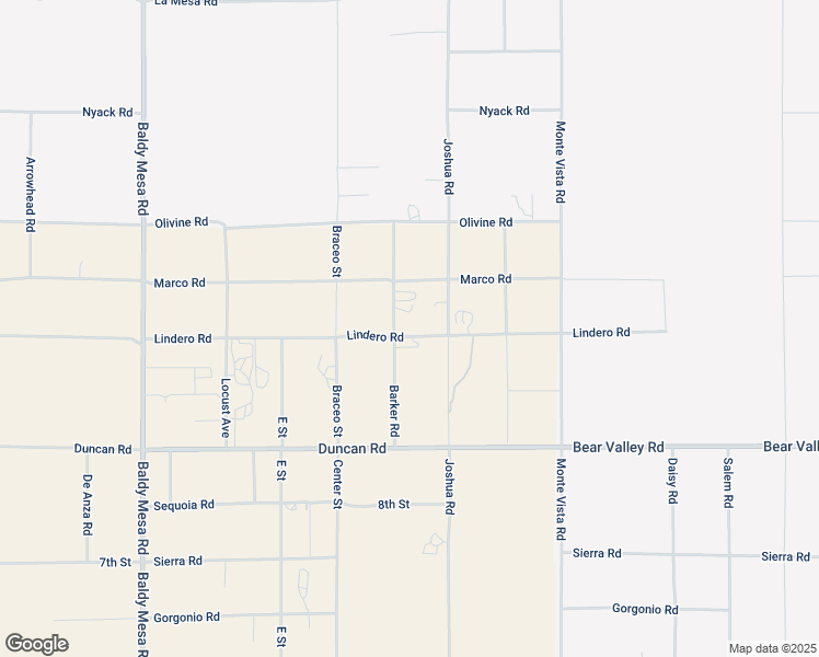 map of restaurants, bars, coffee shops, grocery stores, and more near 12333 Barker Road in Victorville