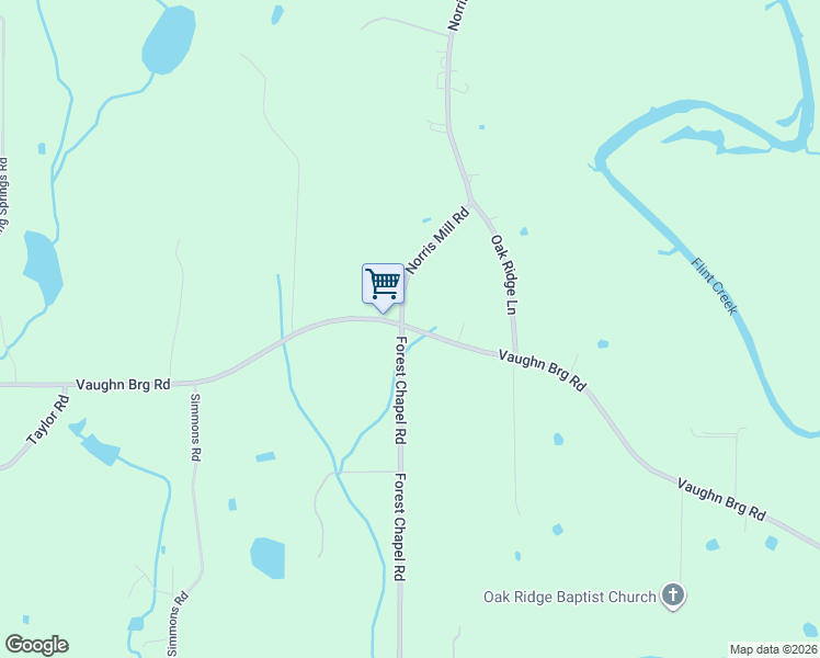 map of restaurants, bars, coffee shops, grocery stores, and more near 2630 Vaughn Bridge Road in Hartselle