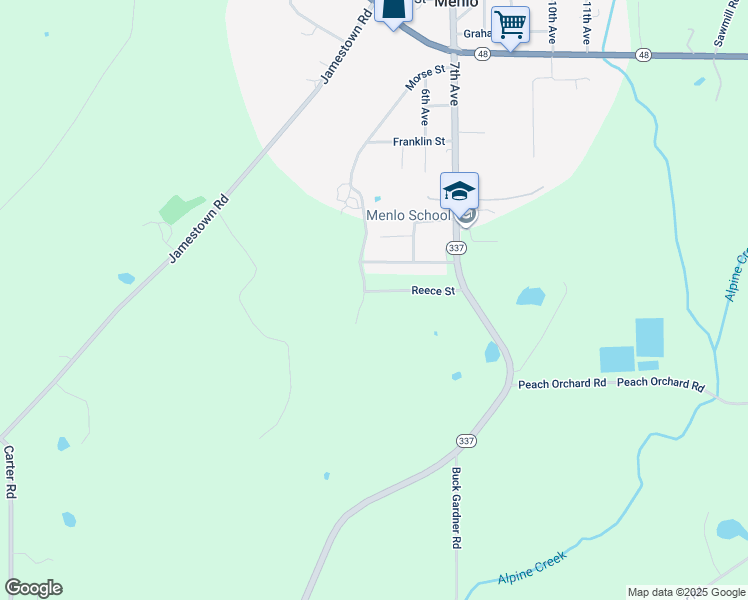 map of restaurants, bars, coffee shops, grocery stores, and more near 221 Reece Street in Menlo