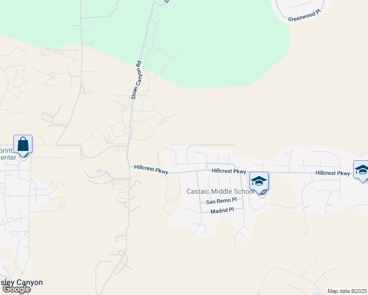 map of restaurants, bars, coffee shops, grocery stores, and more near 30533 Gibraltar Place in Castaic