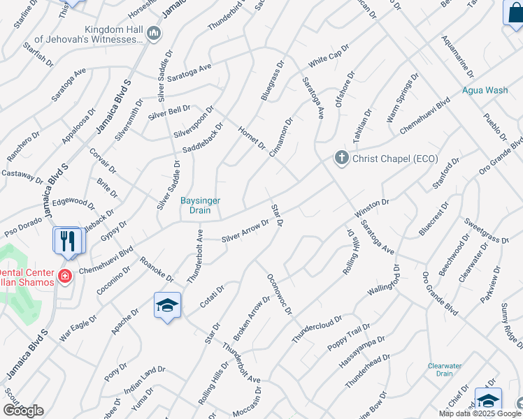 map of restaurants, bars, coffee shops, grocery stores, and more near 3280 Silver Arrow Drive in Lake Havasu City