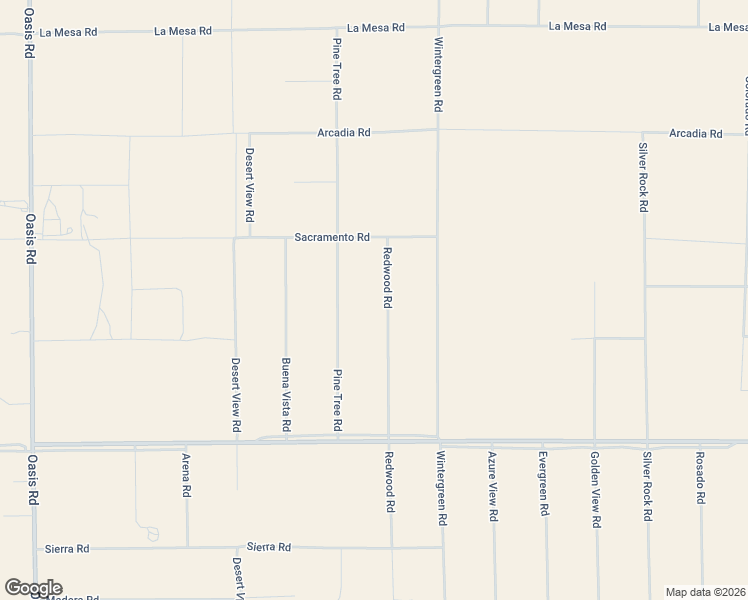 map of restaurants, bars, coffee shops, grocery stores, and more near 12384 Redwood Road in Pinon Hills