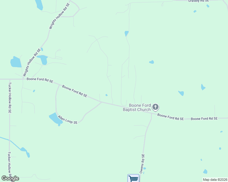 map of restaurants, bars, coffee shops, grocery stores, and more near 105 Orchard Way Southeast in Calhoun