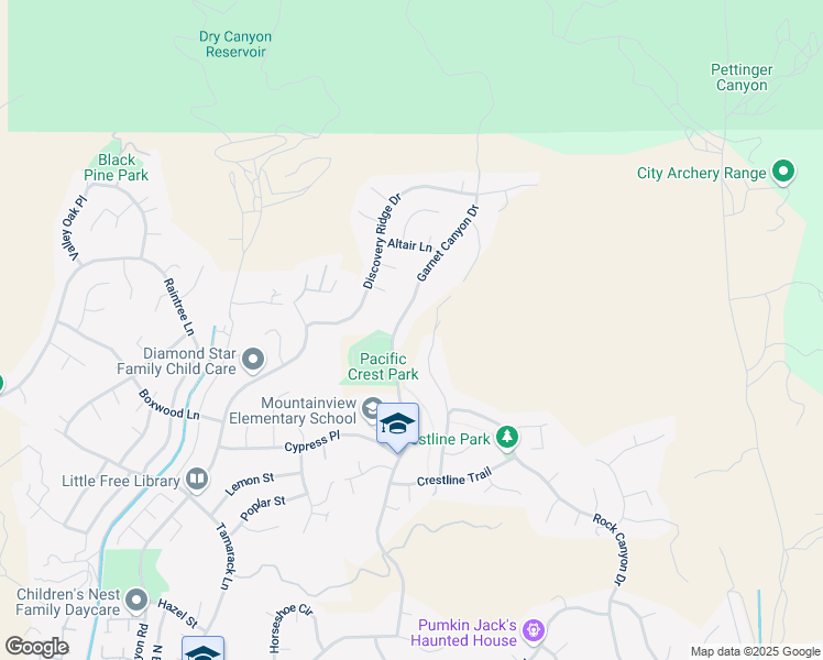 map of restaurants, bars, coffee shops, grocery stores, and more near 29119 Garnet Canyon Drive in Santa Clarita
