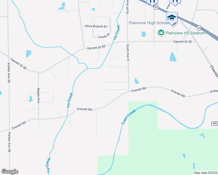 map of restaurants, bars, coffee shops, grocery stores, and more near 170 Deer Street in Rainsville